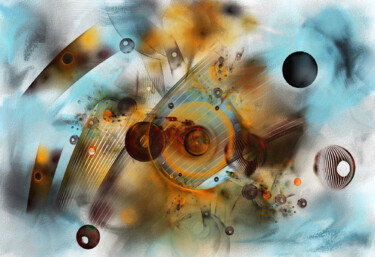 Arts numériques intitulée "la trompette d'Emil…" par Jean Marc Bleriot, Œuvre d'art originale, Peinture numérique