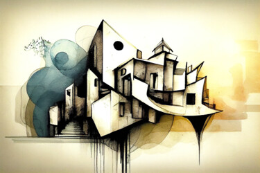 Arte digitale intitolato "Conceptual Urban V" da Manueldoliveira, Opera d'arte originale, Pittura digitale