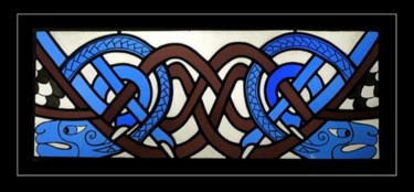 Artisanat intitulée "serpents celtes" par Manuella Eggs, Œuvre d'art originale