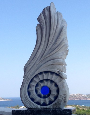 Skulptur mit dem Titel ""Helix 2015" marble…" von Manuel R Surrealist, Original-Kunstwerk, Stein