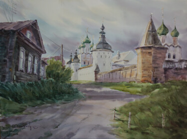 "Old Russian town. R…" başlıklı Tablo Igor Manukhov tarafından, Orijinal sanat, Suluboya