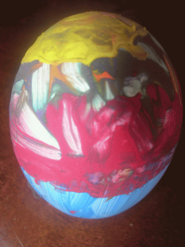 Painting titled "Easter Egg" by Manula Hewamanage, Original Artwork