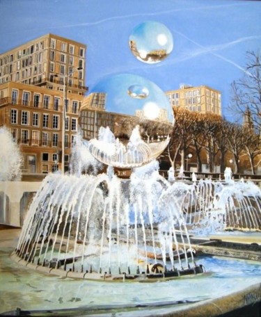 VDH2O Peinture intitulée "VDH2O" par Manu Surreabulliste, Œuvre d'art originale, Huile