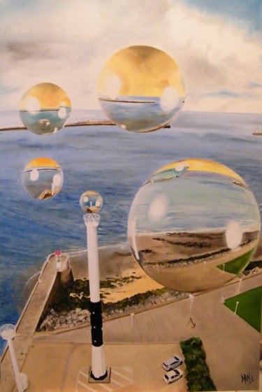 vue de la vigie Peinture intitulée "vue de la vigie" par Manu Surreabulliste, Œuvre d'art originale, Huile
