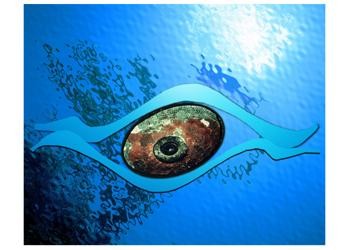 Digital Arts titled "ocean eye" by Manu Singh, Original Artwork