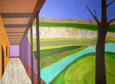 Картина под названием "Landscape" - Mank55in, Подлинное произведение искусства