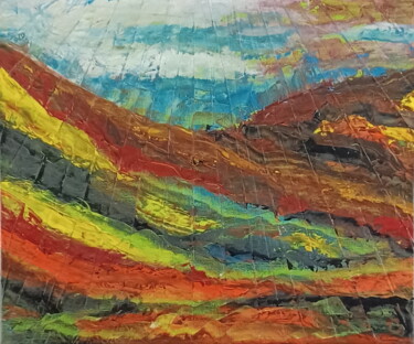 Peinture intitulée "Landfill Through Ce…" par Michael E. Voss, Œuvre d'art originale, Huile Monté sur Châssis en bois