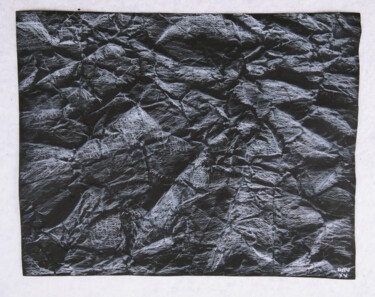 Disegno intitolato "Erosion 2" da Michael E. Voss, Opera d'arte originale, Carbone