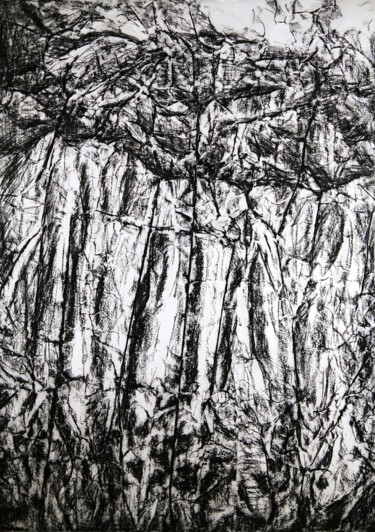 Drawing titled "Precipice" by Michael E. Voss, Original Artwork, Charcoal