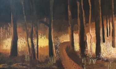 Malerei mit dem Titel "Lumière  mystérieuse" von Many, Original-Kunstwerk, Acryl