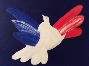 Malerei mit dem Titel "La France en paix" von Many, Original-Kunstwerk, Acryl