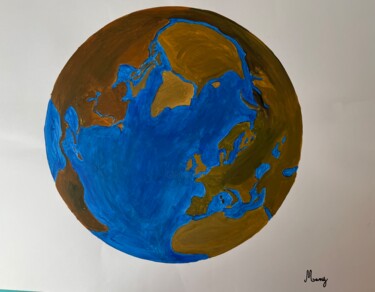 Peinture intitulée "La Belle Bleue vue…" par Many, Œuvre d'art originale, Acrylique