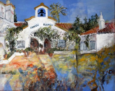 Peinture intitulée "l-hacienda-81-x-65-…" par Marie-Rose Blattner, Œuvre d'art originale