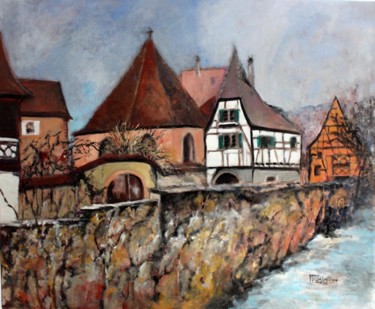 「hiver-a-kaysersberg…」というタイトルの絵画 Marie-Rose Blattnerによって, オリジナルのアートワーク