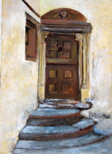 Malerei mit dem Titel "porte-renaissance-5…" von Marie-Rose Blattner, Original-Kunstwerk