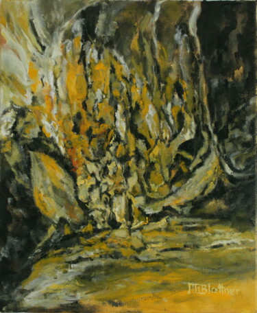 Painting titled "Eté brûlant" by Marie-Rose Blattner, Original Artwork, Oil