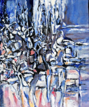 Peinture intitulée "Rêve bleu" par Marie-Rose Blattner, Œuvre d'art originale, Huile