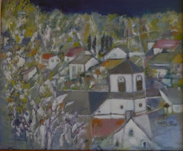 Peinture intitulée "village-f8.jpg" par Marie-Rose Blattner, Œuvre d'art originale