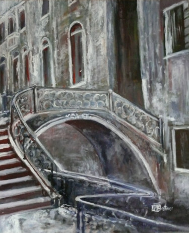 Painting titled "le-pont.jpg" by Marie-Rose Blattner, Original Artwork
