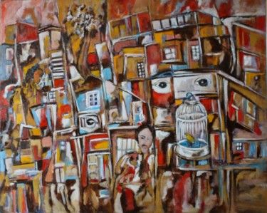 Картина под названием "favela-2-81x65cm.jpg" - Marie-Rose Blattner, Подлинное произведение искусства