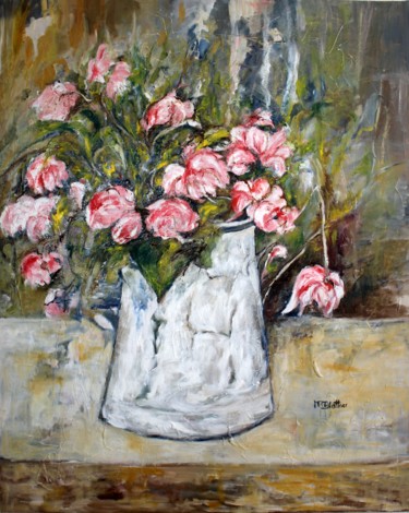 Painting titled "le-vase-ebreche-100…" by Marie-Rose Blattner, Original Artwork