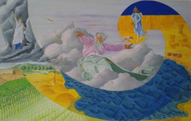 Pittura intitolato "OGM-on-n'en-veut-pa…" da Manyvaloo, Opera d'arte originale, Acrilico