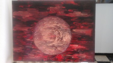 Peinture intitulée "Peinture de la lune" par Florence Castelli  Flofloyd, Œuvre d'art originale, Acrylique