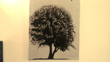 Painting titled "Tableau d un arbre…" by Florence Castelli  Flofloyd, Original Artwork, Acrylic