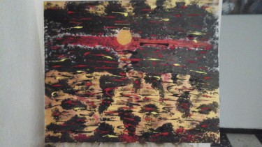 Картина под названием "Tableau abstrait à…" - Florence Castelli  Flofloyd, Подлинное произведение искусства, Акрил