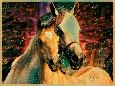 Photography titled "Des chevaux comme J…" by Florence Castelli  Flofloyd, Original Artwork