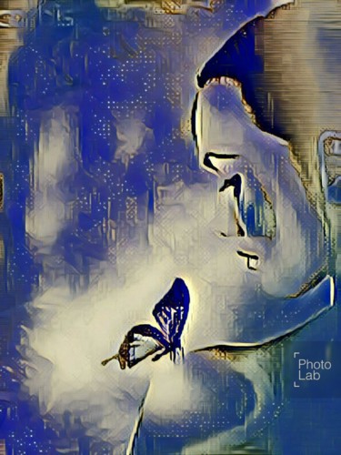 Photographie intitulée "La femme au papillon" par Florence Castelli  Flofloyd, Œuvre d'art originale