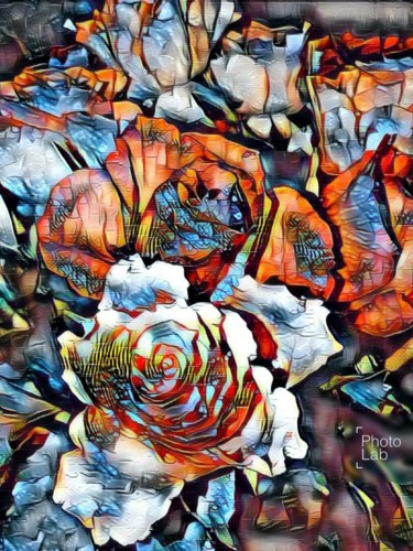 Photographie intitulée "Des roses façon flo…" par Florence Castelli  Flofloyd, Œuvre d'art originale