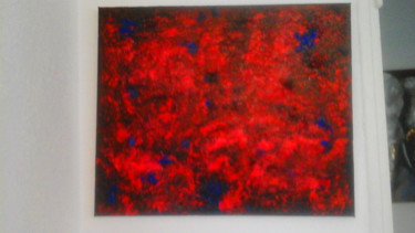 Peinture intitulée "Tableau en rouge et…" par Florence Castelli  Flofloyd, Œuvre d'art originale, Acrylique