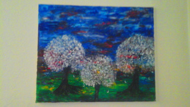 제목이 "Mon tableau d arbres"인 미술작품 Florence Castelli  Flofloyd로, 원작, 아크릴