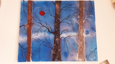 Peinture intitulée "Les 3 arbres" par Florence Castelli  Flofloyd, Œuvre d'art originale, Acrylique