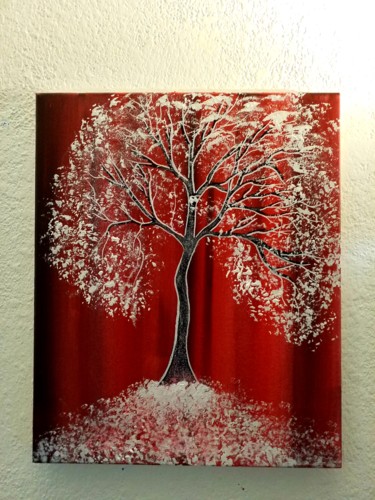 Peinture intitulée "Un arbre qui danse" par Florence Castelli  Flofloyd, Œuvre d'art originale, Acrylique