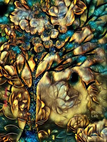 Fotografia intitulada "Un arbre à ma versi…" por Florence Castelli  Flofloyd, Obras de arte originais