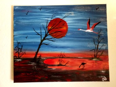 Painting titled "Nature et découverte" by Florence Castelli  Flofloyd, Original Artwork, Acrylic