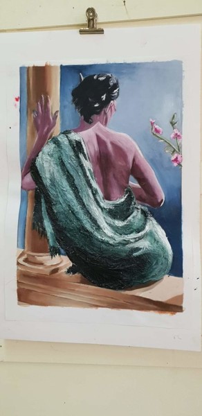 Peinture intitulée "Femme fatale 1" par Florence Castelli  Flofloyd, Œuvre d'art originale, Huile