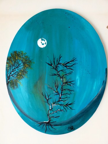 Pintura titulada "Mon arbre" por Florence Castelli  Flofloyd, Obra de arte original, Tinta