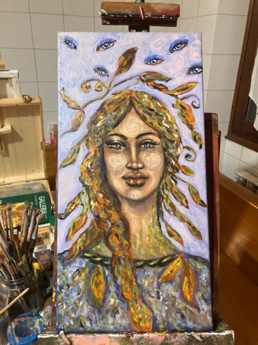 绘画 标题为“Autunno” 由Maorin Naiga, 原创艺术品, 丙烯 安装在木质担架架上