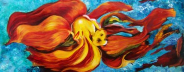Pintura titulada "fuego y agua" por Maparè, Obra de arte original