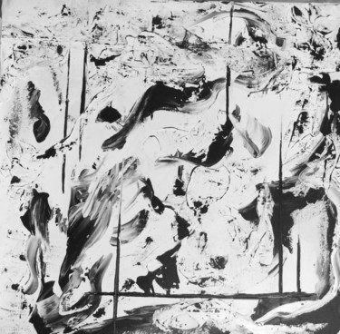 Peinture intitulée "noir et blanc 1" par Marie A. Pelletier, Œuvre d'art originale