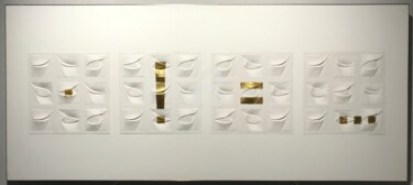 Printmaking titled "Points d'humeurs" by Mapie Belgary, Original Artwork, Paper Mounted on Wood Panel