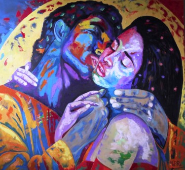 Картина под названием "EL AMOR" - Mapra, Подлинное произведение искусства, Масло