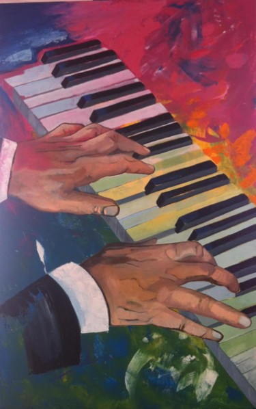 Painting titled "Piano" by Mapra, Original Artwork