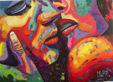 Painting titled "Beso" by Mapra, Original Artwork, Oil