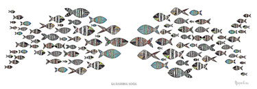제목이 "Sardinas Locas III"인 디지털 아트 André Maquestiau로, 원작, 포토 몽타주