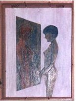 Painting titled "La double Inconstan…" by André Maquestiau, Original Artwork, Oil