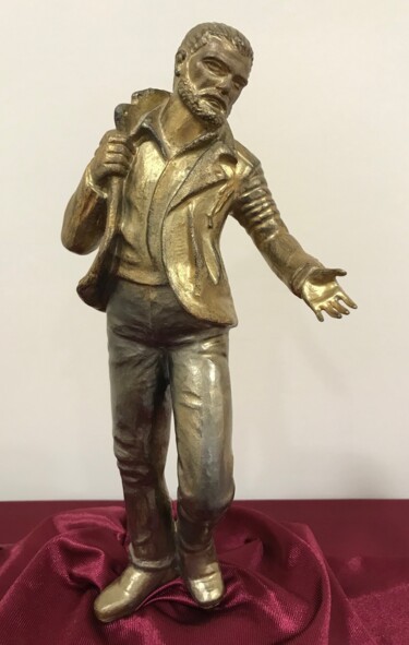 Sculpture titled "Antonio Banderas" by Mar Blazquez, Original Artwork, Resin